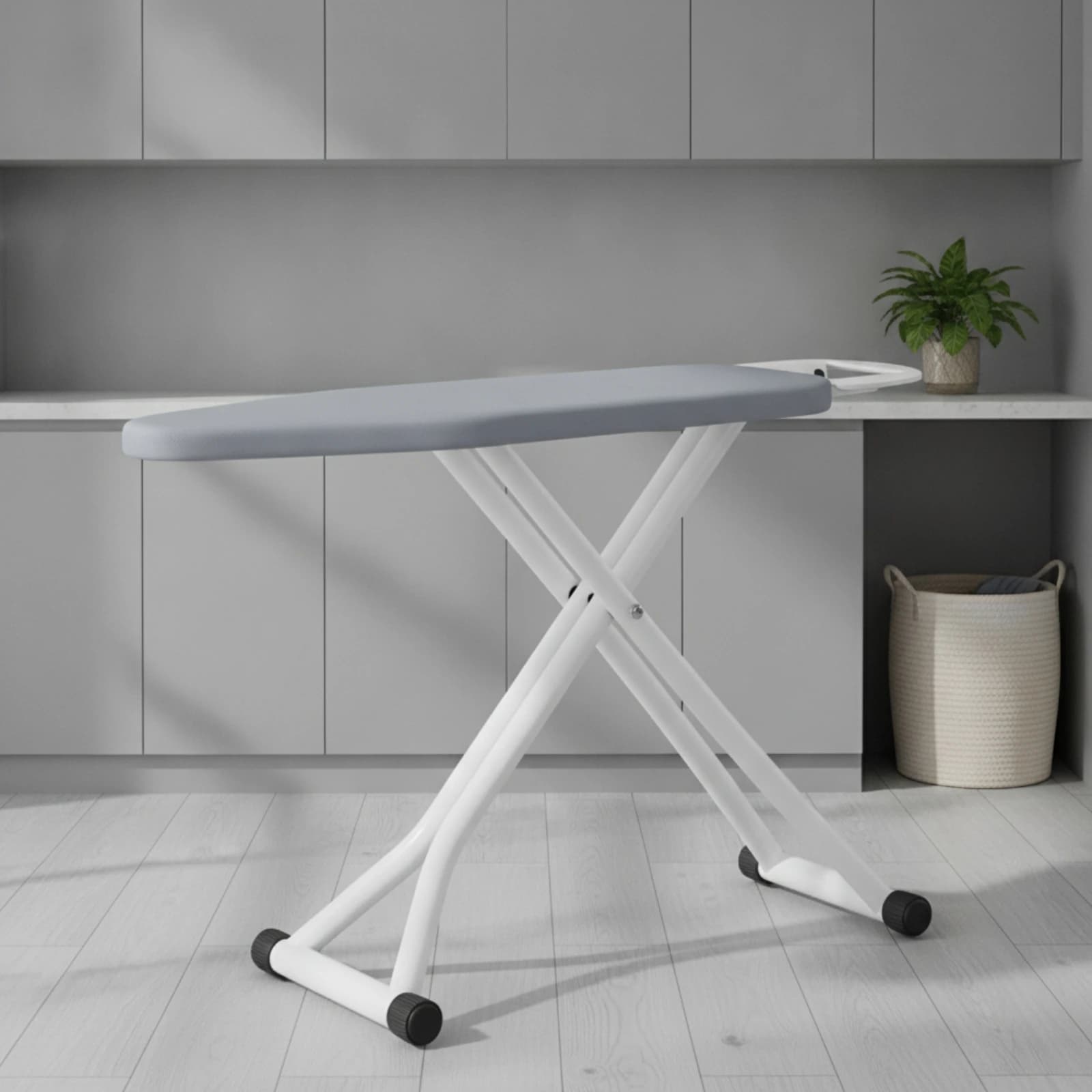 Foldable Ironing Board Compact Ironing Board with Hanger Furniture Heat Resistant Home Appliance Sturdy for Laundry Room