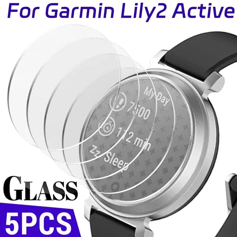 1-5PCS Pellicola in vetro temperato per Garmin Lily 2 Active Smart Watch Pellicola proteggi schermo Pellicola protettiva in vetro resistente ai graffi HD