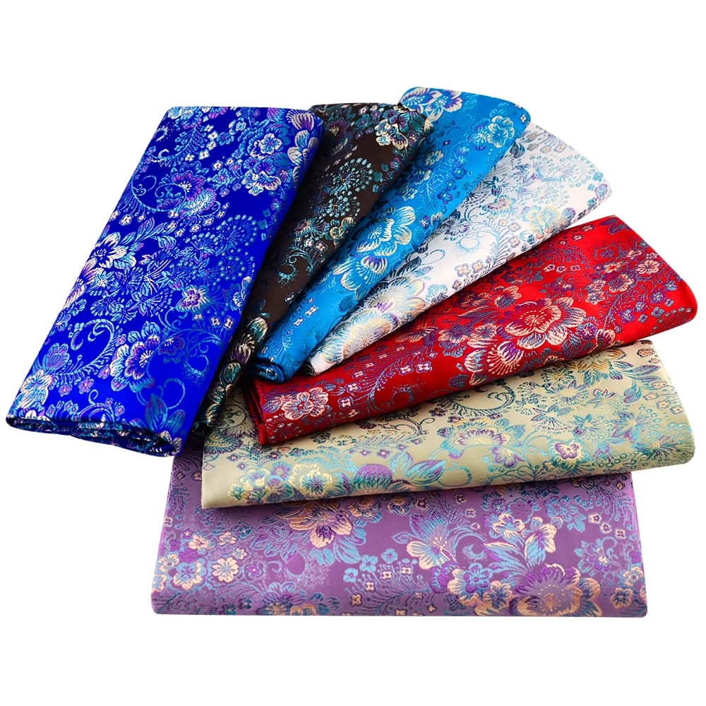 Jacquard Silk Fabric by the Meter, for Sewing Dress, Brocade Jacquard Fabric by Yards for Upholstery, Furniture, Handbags
