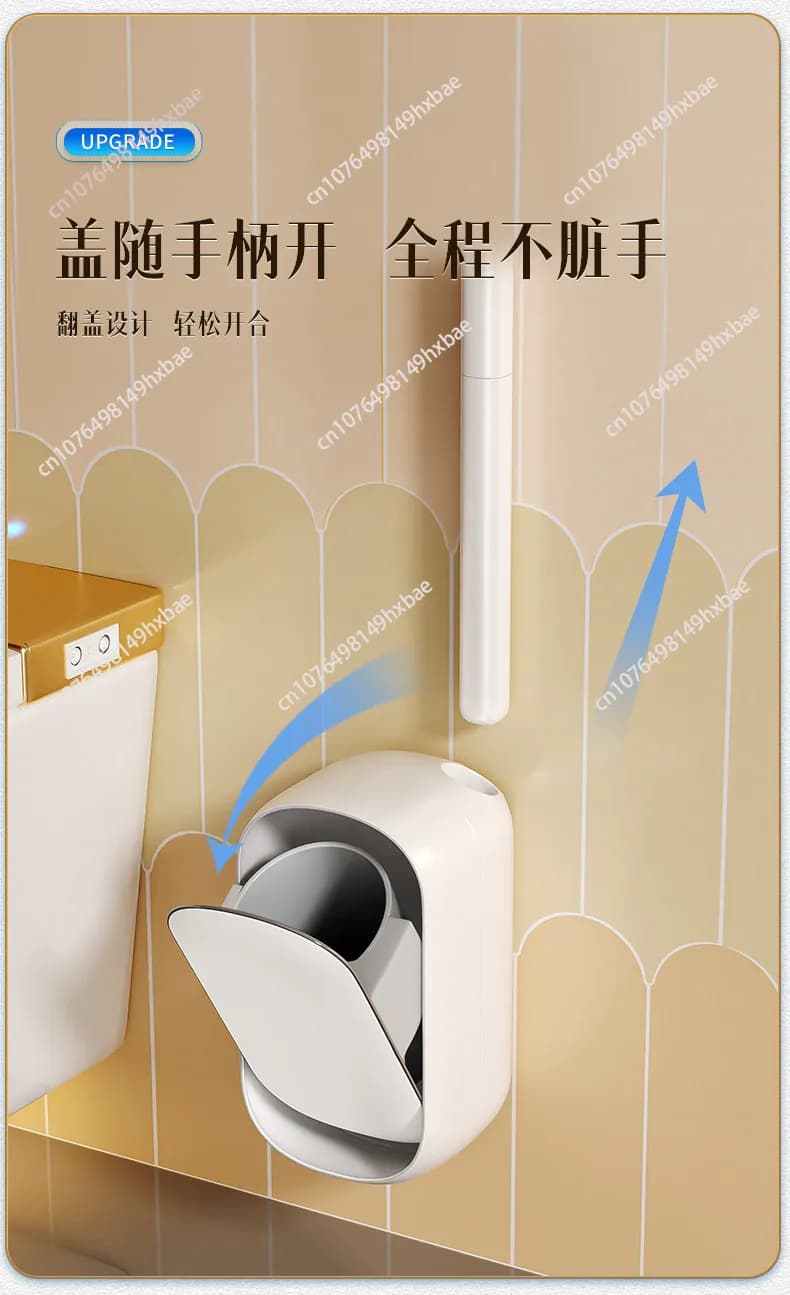 Spazzola per WC usa e getta con manico lungo, strumento per la pulizia del bagno, accessorio per WC con testine di ricambio