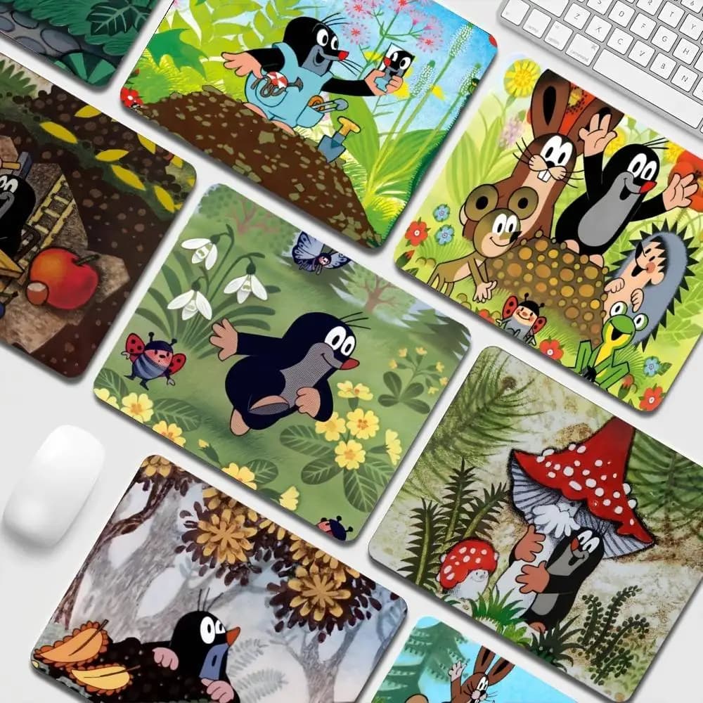 Simpatico The Little Mole art Fai da te Ufficio Studente Gaming Tappetino grande addensato Cuscino antiscivolo Tappetino per mouse per PC Tappeto per mouse