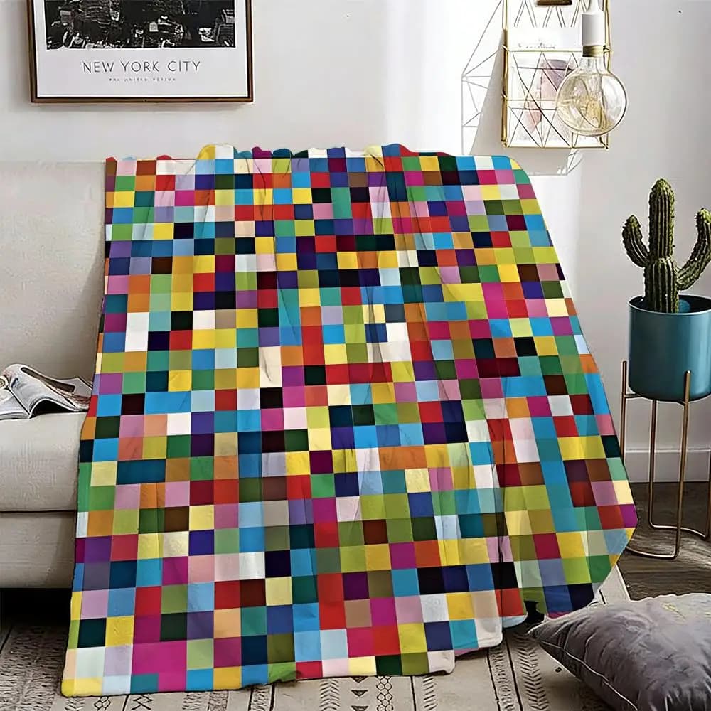 Abstract art G-Gerhard Richter Throw Lightweight 240g Flannel Blanket Soft Skin-friendly for Summer Cooling