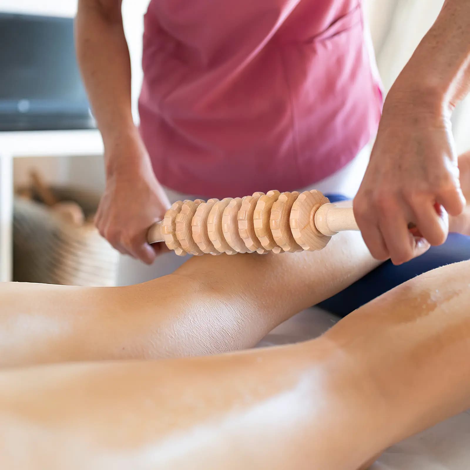 Set di 6 Strumenti per Massaggio in Legno, Rullo di Precisione, Bastone Massaggiante per Schiena, Tavola per Terapia, Ideale per Lavoro a Lungo Termine in Ufficio e Anziani