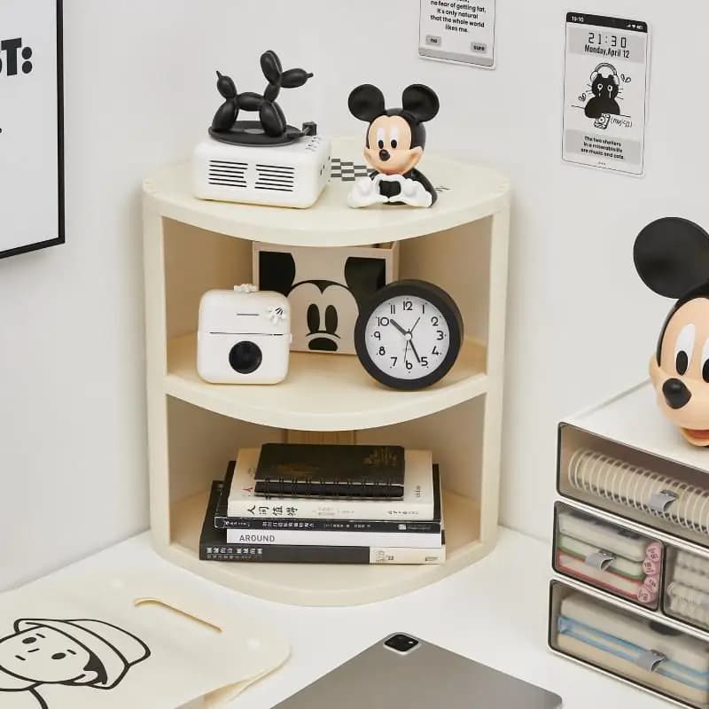 Organizzatore da Scrivania Multilivello Semplice, Scaffale per Libri da Dormitorio Studentesco, Portaoggetti da Ufficio, Organizzatore Angolare per Forniture