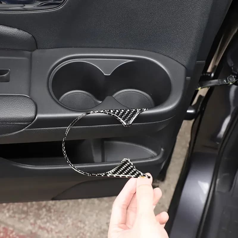 Per Honda Pilot Per Honda Passport 2016-2022 Morbida Fibra di Carbonio Porta Auto Portabicchieri Pannello di Copertura Trim Adesivi Accessori Auto
