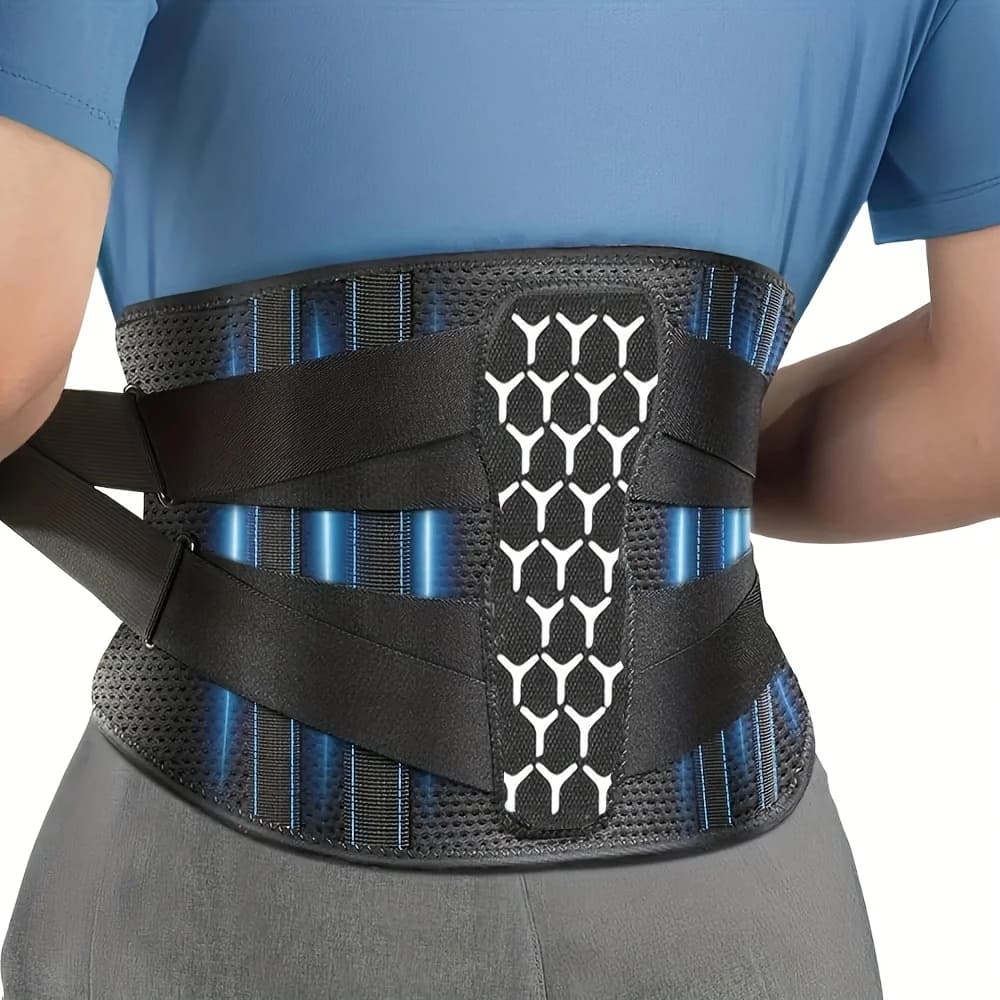 Tutore per la schiena per alleviare il dolore alla schiena, tutore per la vita traspirante Supporto lombare regolabile per ernia del disco, sciatica, scoliosi