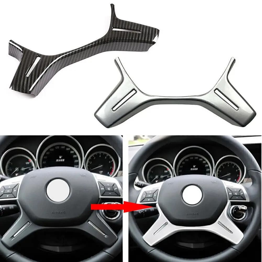 For Mercedes Benz ML GLS W166 W204 W212 W463 2012-2015 Car steering wheel Trim button Central panel adhesive cover