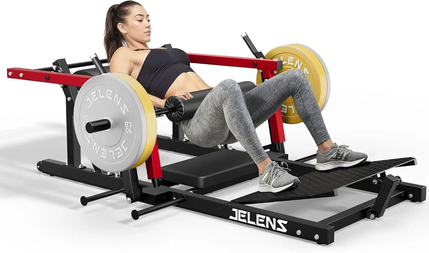 Plate Loaded Hip Thrust Glute Bridge Machine Weight Holder Home Gym Butt Trainer