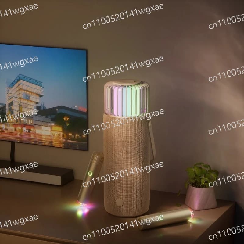 Idea Regalo: Altoparlante Bluetooth Portatile con Microfono Wireless, Macchina Karaoke All-in-One per Esterni con Microfoni Integrati per Cantare