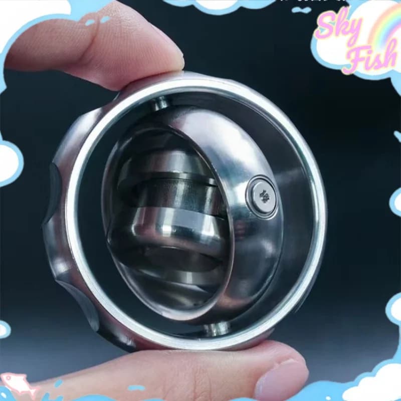 Mechforce EDC 3D Metal Fingertip Gyroscope High Speed Rotation Balance Black Tech Fidget Spinner Portable Hand held Stress Toy