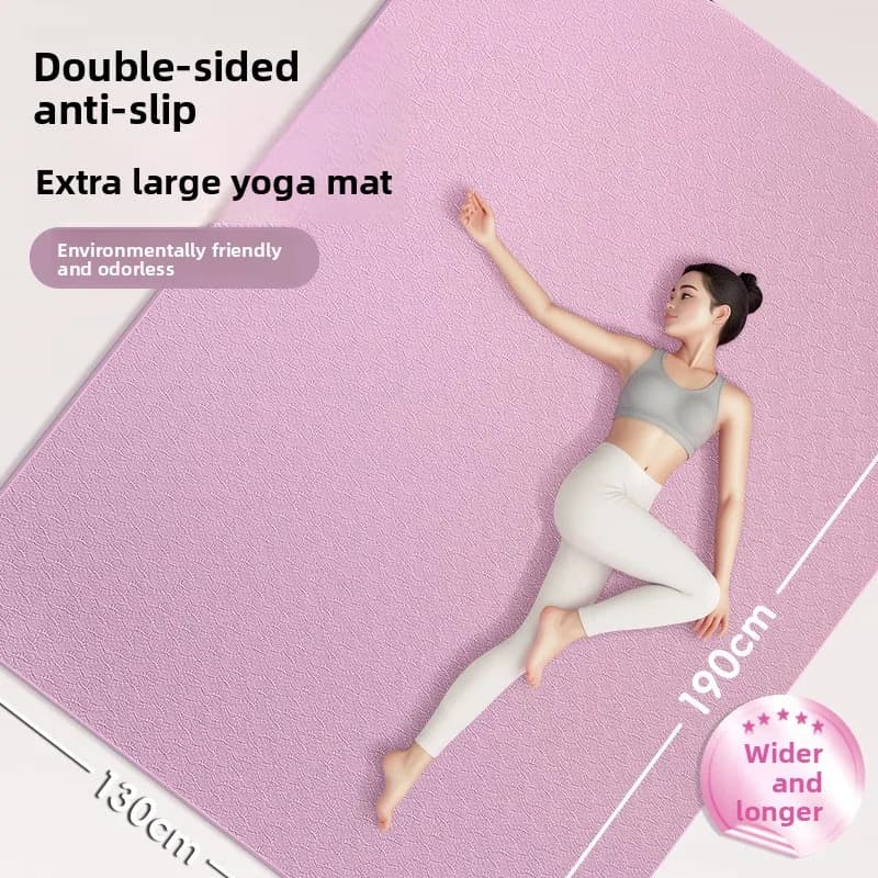 Dual Yoga Mat Large Non Slip Thick Tpe Soundproof Shock Absorption Dance Jump Rope Yoga Mat Thick Yoga Mat Gymnastics Mat