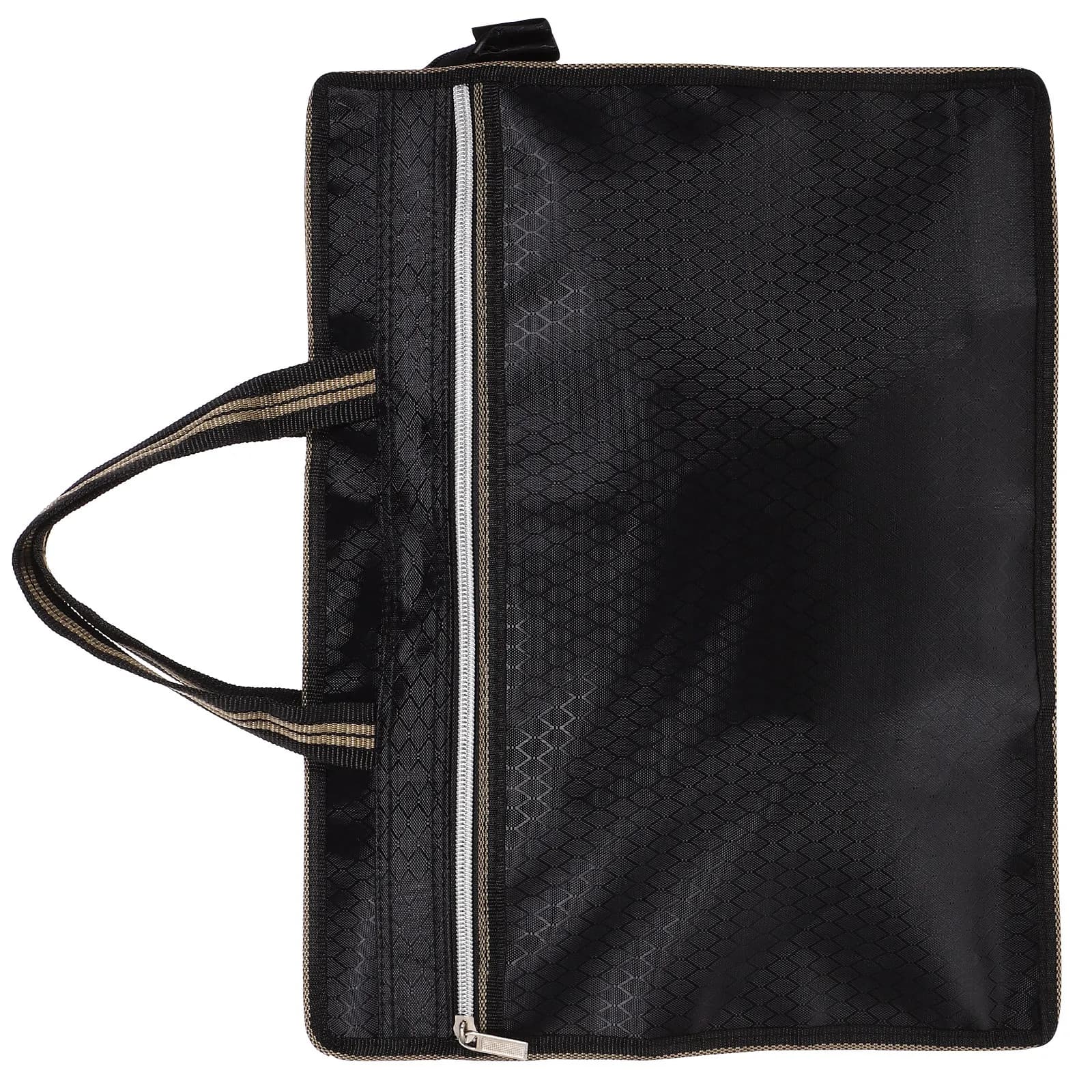 Oxford Cloth Document Bag Large Capacity Zipper File Pouch Portable File Organizer Office Canvas Folder Safe Storage for Men