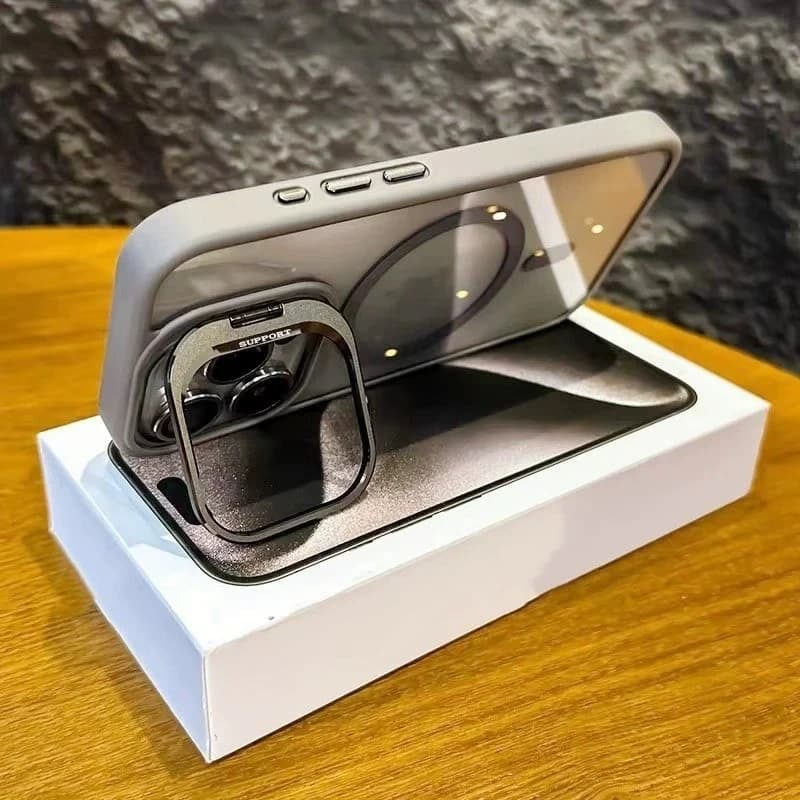 Nuova custodia con supporto per fotocamera per iPhone 16 Pro Max, compatibile con iPhone 17, 15, 14, 13, 12 Pro Max, con supporto per ricarica wireless MagSafe e copriobiettivo.