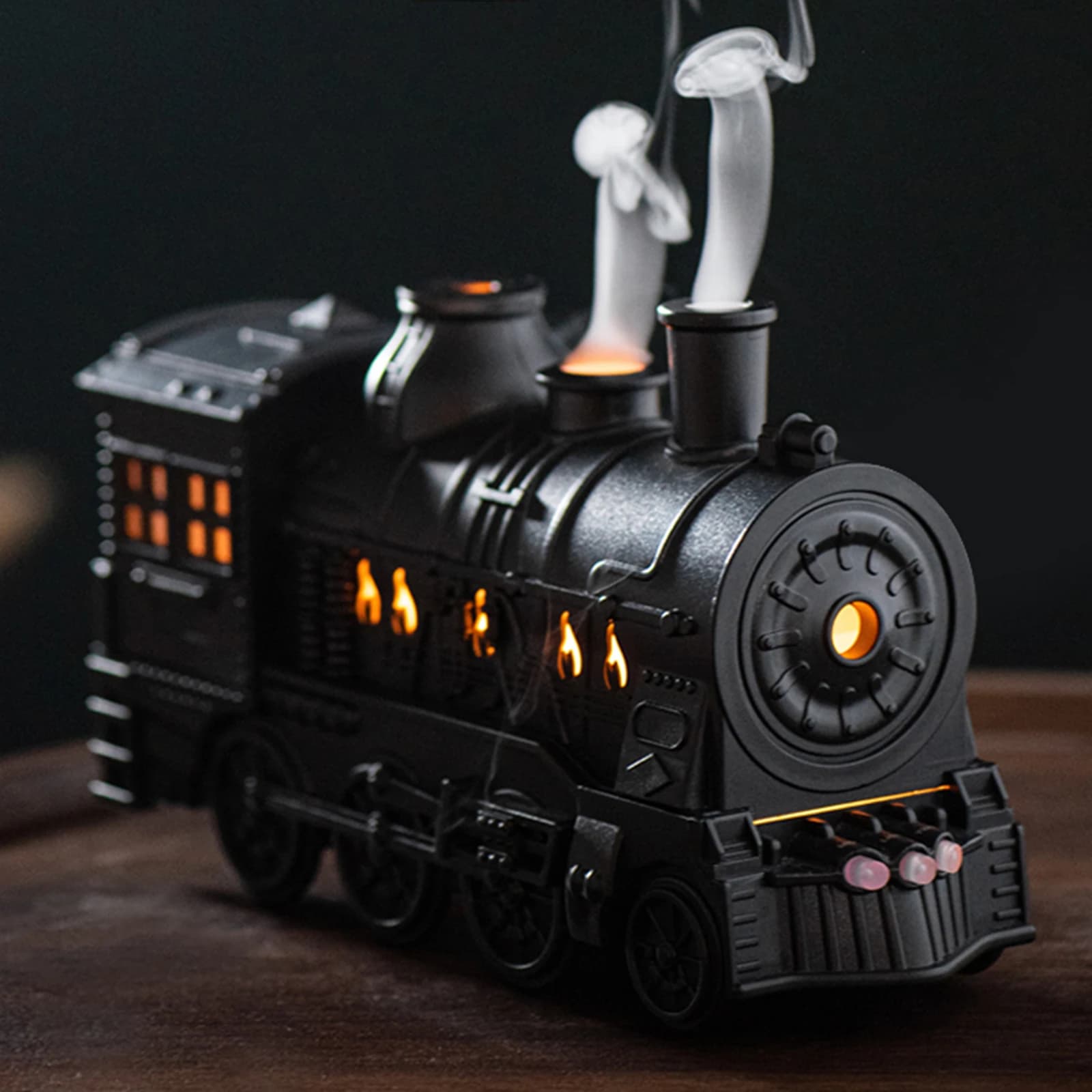 Diffusore di Oli Essenziali a Forma di Treno da 300ml con Luci, Umidificatore Silenzioso con Spegnimento Automatico, Diffusore Aromaterapico