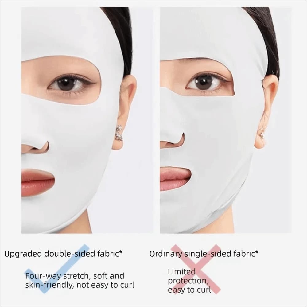 Maschera Elastica Estiva in Seta Ghiaccio Traspirante Sottile Protezione Solare Anti-UV Sciarpa Viso per Golf