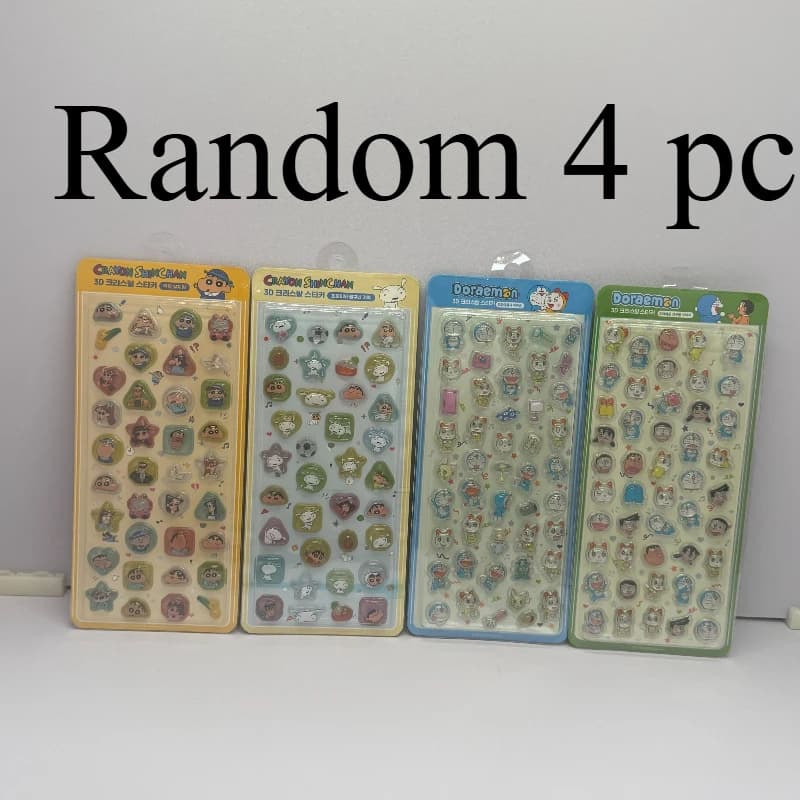Nuovi Adesivi 3D 2026 per Bambini, Decalcomanie Crayon Shinchan, Giocattoli per Bambini, Adesivi a Bolle Cartone Animato, Adesivi Spessi, Regali Fai da Te SS