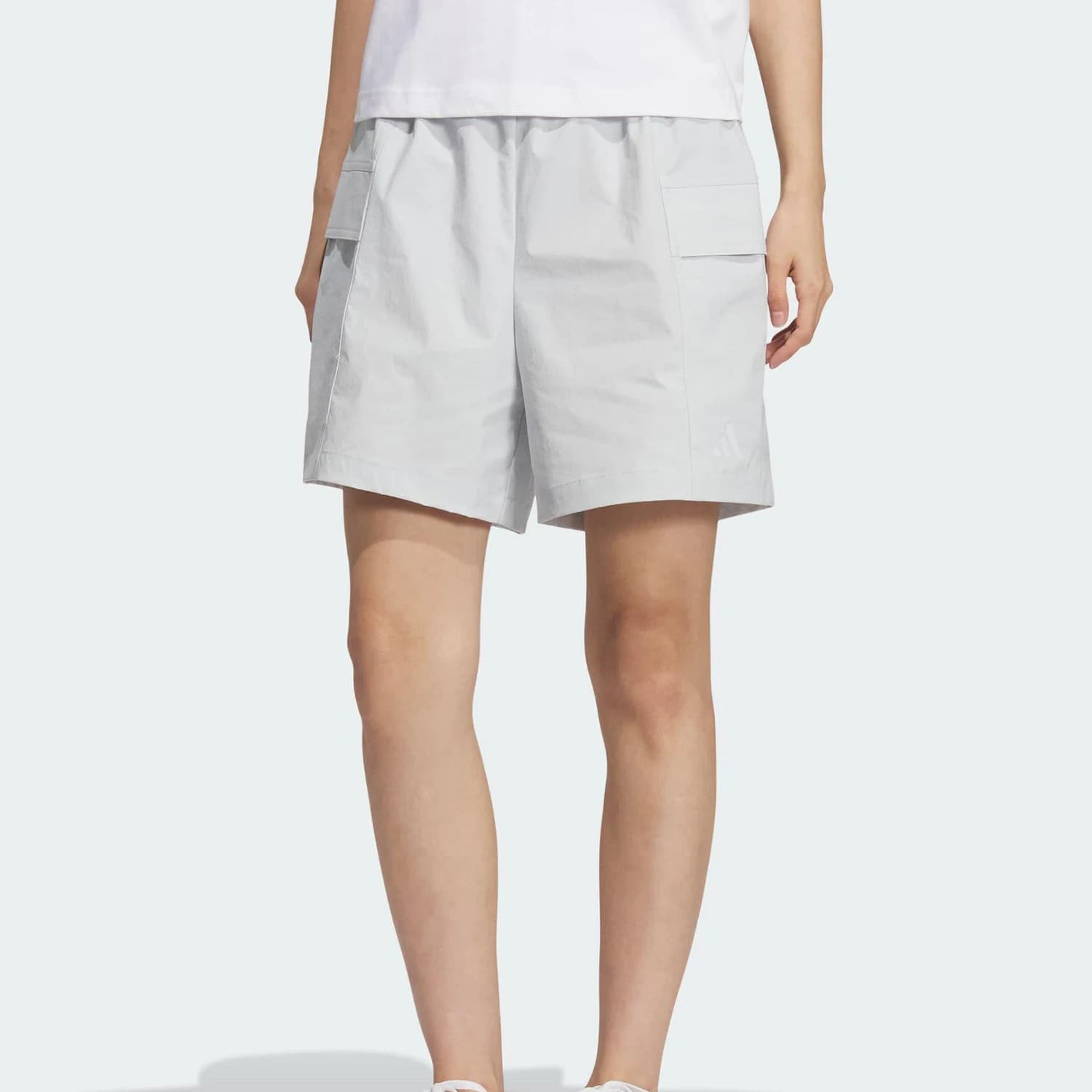 Pantaloncini larghi da donna Adidas autentici estivi a vita alta tinta unita KF2680