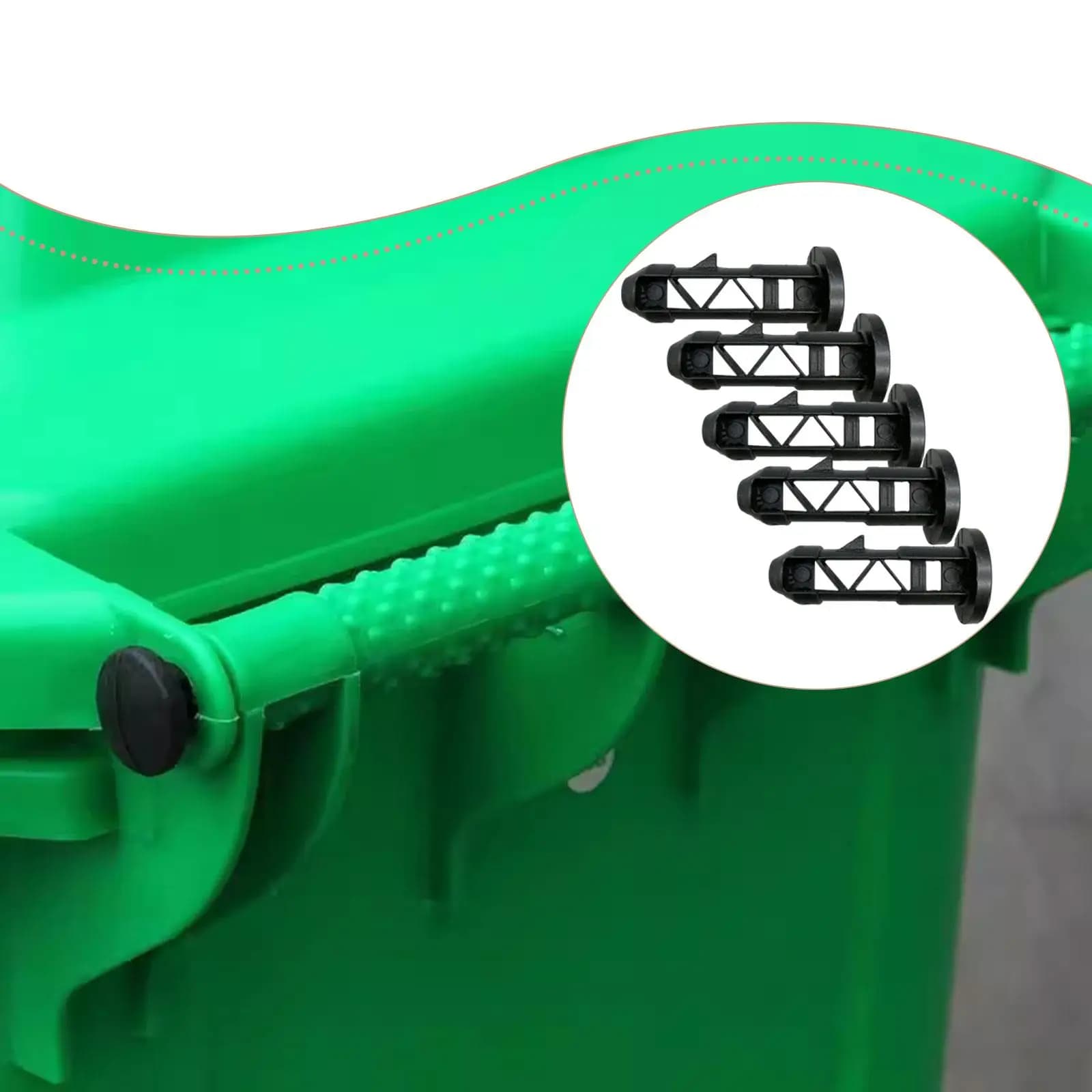 5 Pieces Wheelie Bin Lid Hinge Pins for 30L/50L/240L Garden Wastebasket