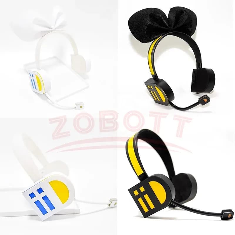 2025 Nuovo Cosplay Anime Rin Len Parrucca Cosplay Rin Len Ha Condotto La Luce Puntelli Cosplay Testa Gear Copricapi Cuffia Auricolare Modello Accessorio