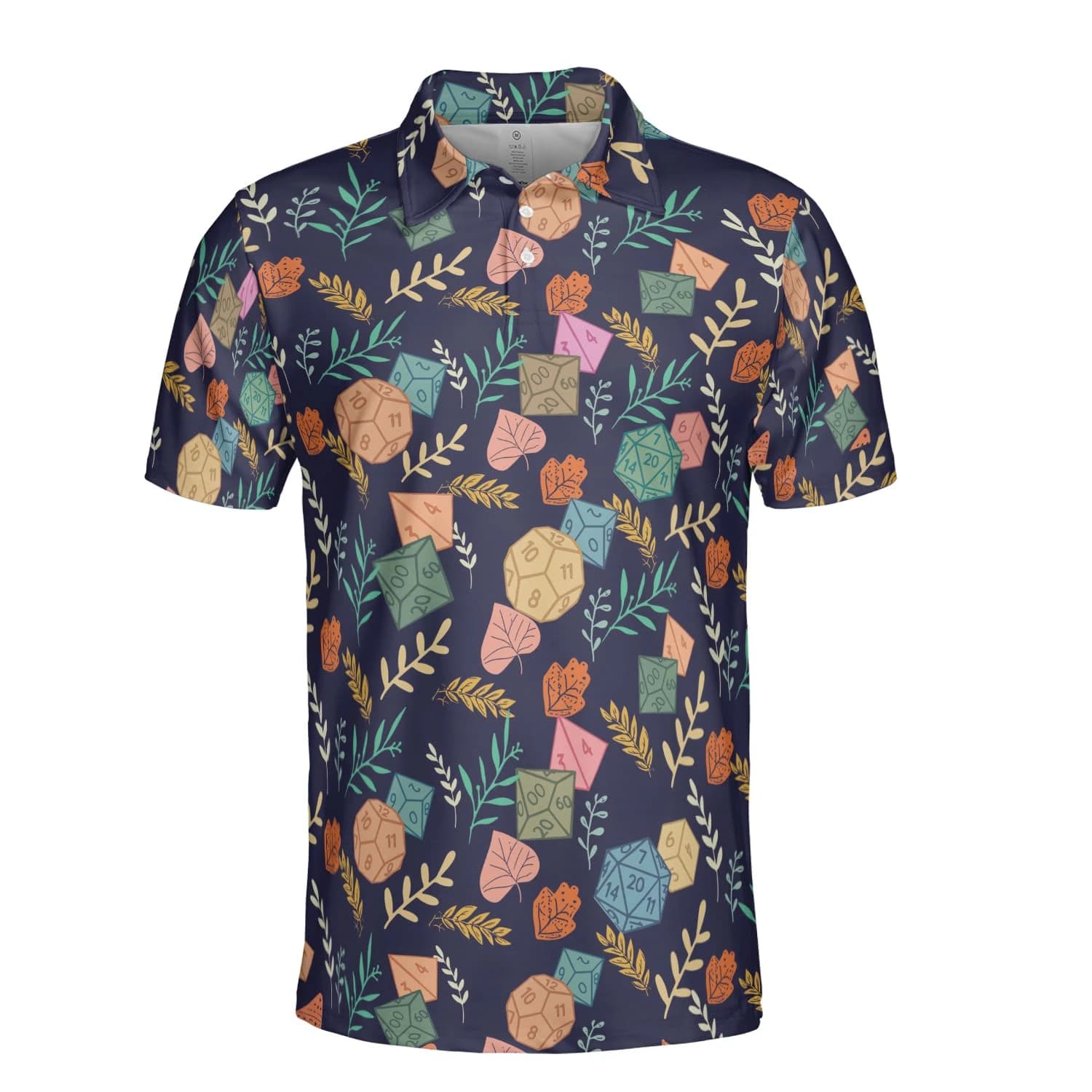 Polo da Golf con Motivo Drago Mitologico per Uomo e Donna - Polo da Uomo Dungeon a Maniche Corte, Serie Dry Fit