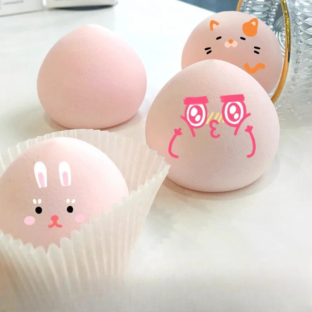 1Pc Super Soft Cosmetic Puff Cosmetic makeup sponge Powder foundation Corrector Cream Make Up Blender Sweet Pink Purple 2025New