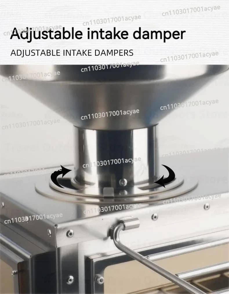 Outdoor Camping Granular Fuel Hopper – 304 Stainless Steel Bunker for Tent Stoves, 10kg Capacity