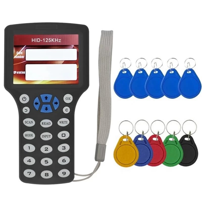 B03B-10 Frequenza RFID NFC Smart Card Reader Writer Duplicator + 5XCUID/UID Portachiavi 125K 13.56Mhz RFID Copiatrice Chiave Replicatore