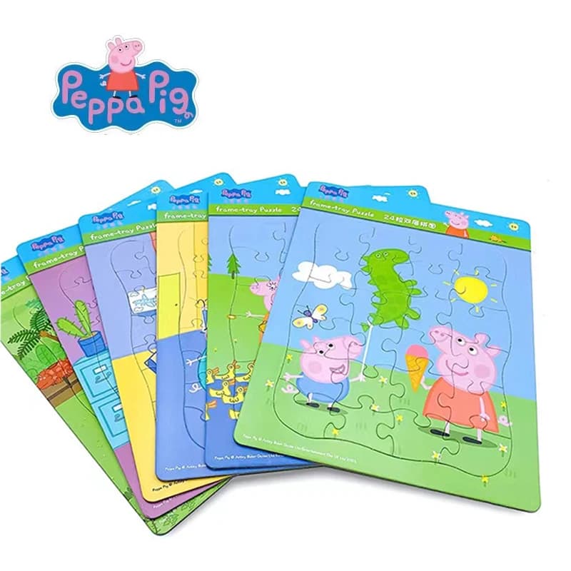 Peppa pig Figure MINI Puzzle Giocattoli educativi Cartoon Puzzle educativo Giocattolo per bambini/adulti Regali di Natale di Halloween