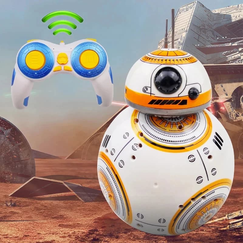 Robot RC Intelligente Telecomandato 2.4G, Action Figure Droid Ball con Suono, Auto Robot RC, Modellino Elettrico, Giocattolo Regalo per Bambini