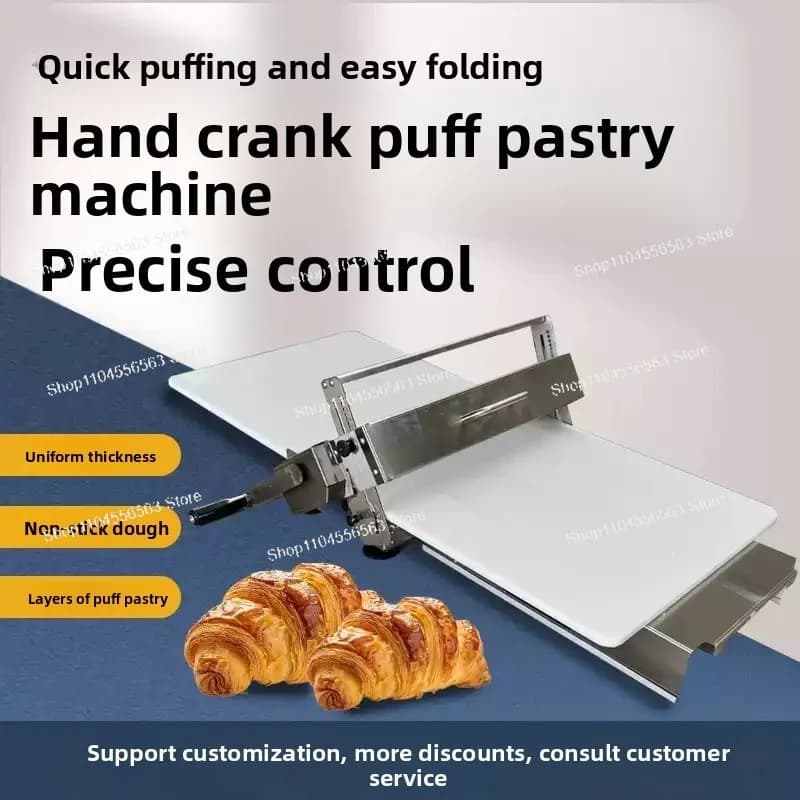 Pressa per Croissant in Acciaio Inox, Macchina per Pasta Sfoglia, Pressa per Impasto