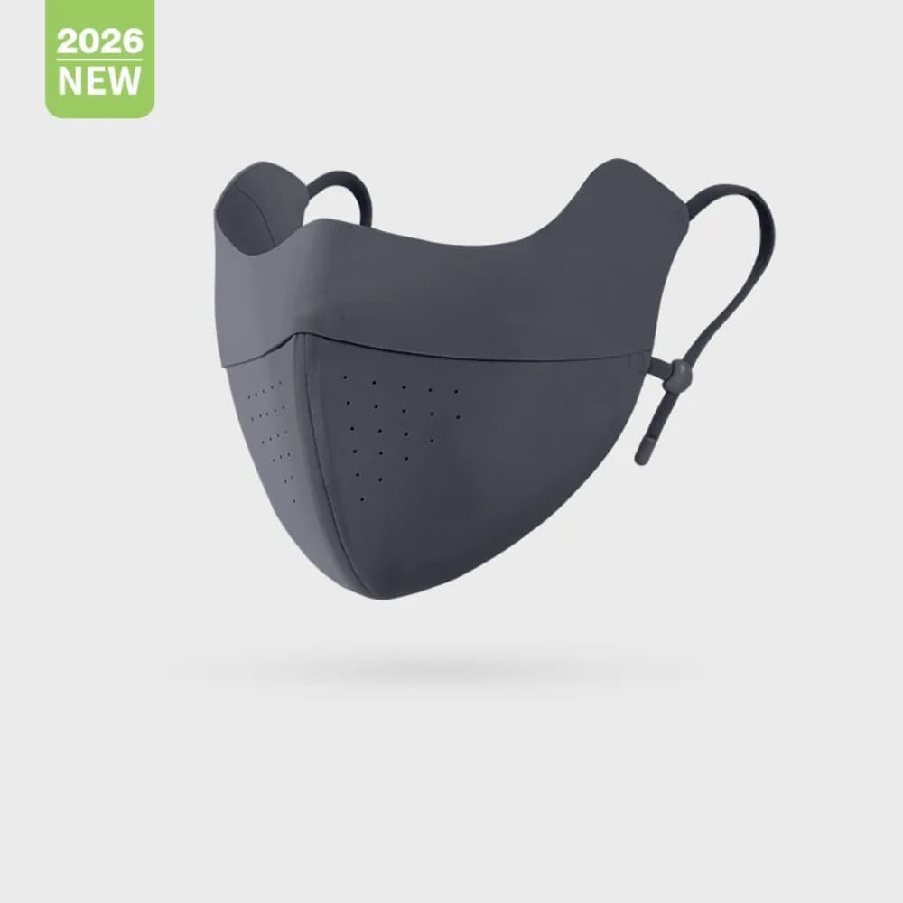 Adjustable summer mask in iced silk, thin and breathable, UV sunscreen for face, for women/girls