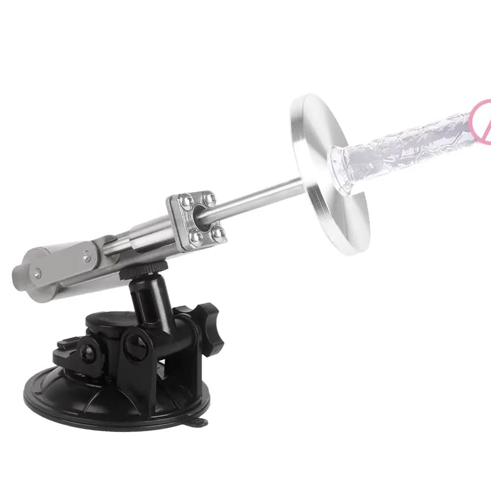 Mini Macchina del Sesso Telescopica con Dildo, Piastra da 60mm, Attuatore Lineare Alternativo con Corsa da 39mm/45mm, Kit per Masturbazione Femminile