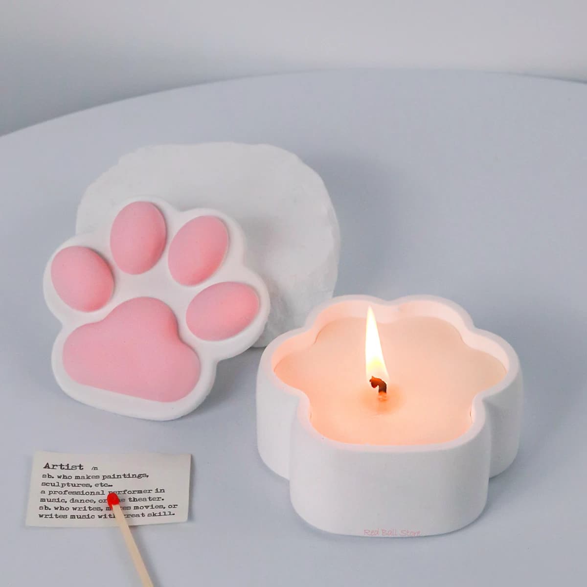 Scatola di immagazzinaggio artiglio di gatto Stampo in silicone resina epossidica 3D Cemento Gesso Candela Barattolo di cristallo fai da te Vaso di fiori Decorazioni per la casa Artigianato Regalo