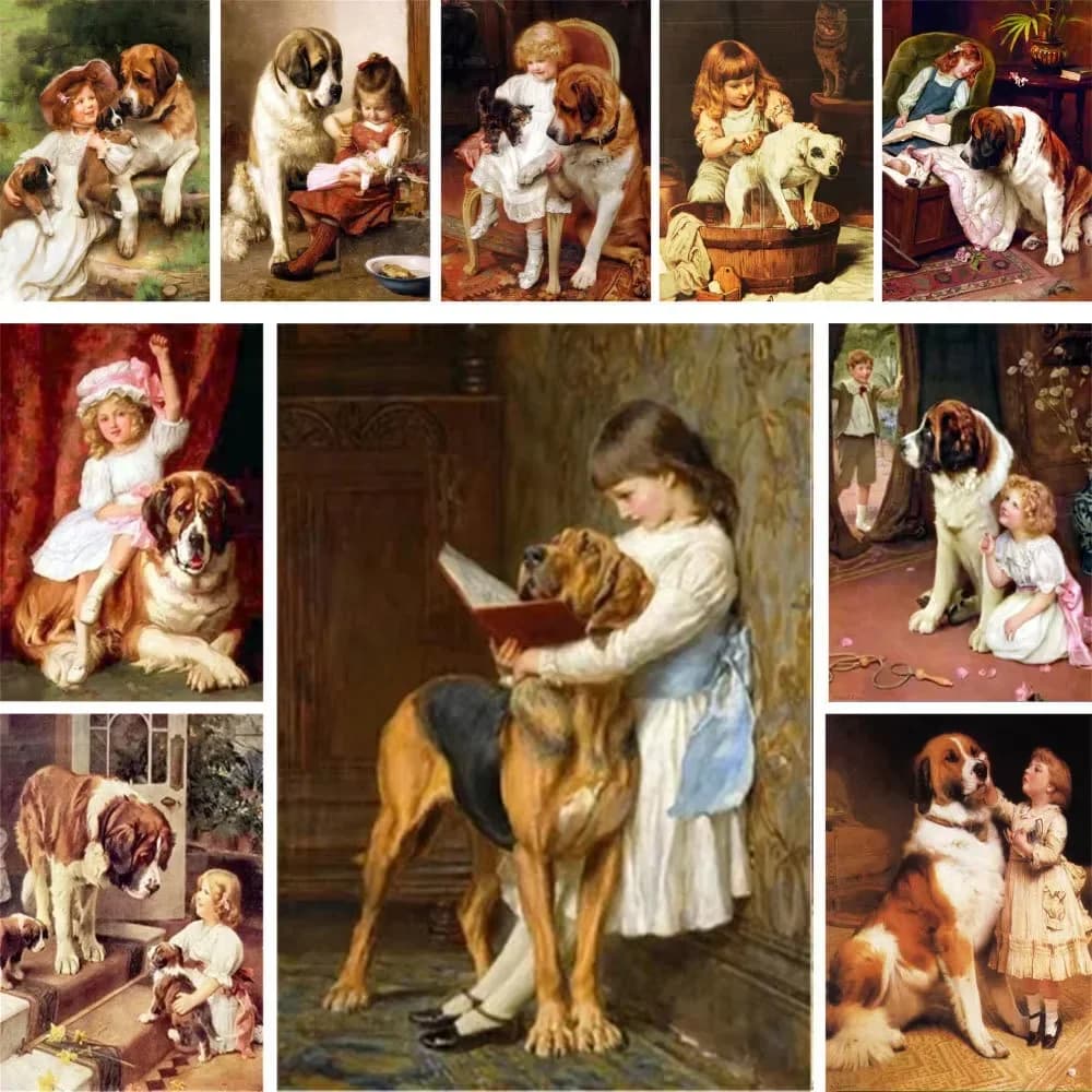 5D DIY Diamond Painting Cartoon Characters And Dogs Mosaic Handmade Artwork Full Round/Square Diamonds For Beginners Home Deco