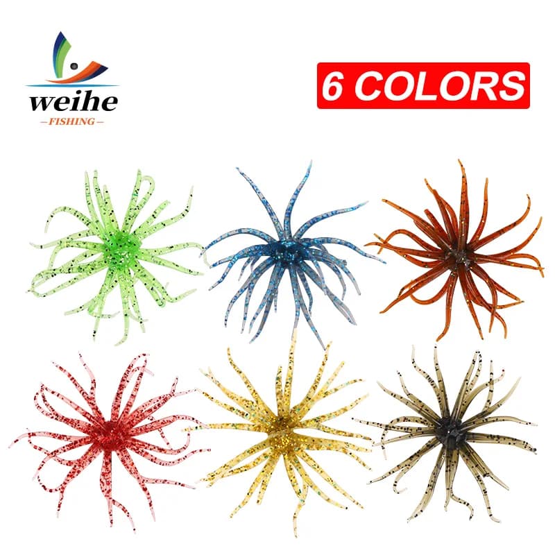 WEIHE 6 colori esca morbida bucketin esca da pesca esca per ricci di mare esca morbida