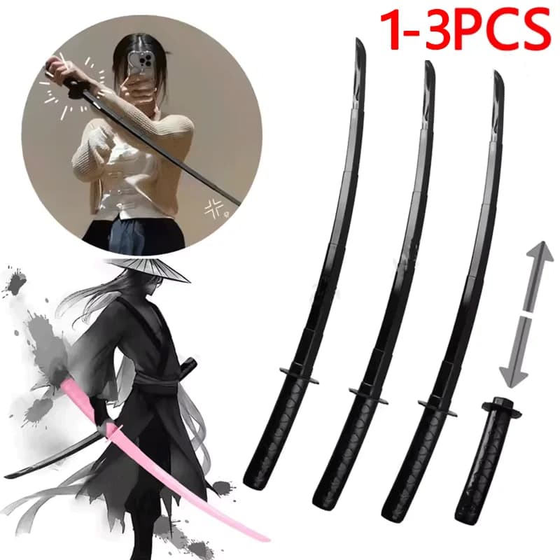 Spada Samurai Stampata in 3D, Giocattolo Telescopico Retrattile, Katana Antistress, Accessorio per Cosplay, Giocattolo Antistress per Bambini e Adulti