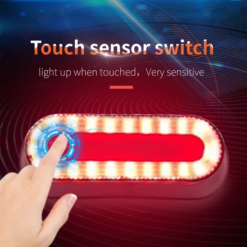 Tactile Switches Motorcycle Helmet Light Luces Para Helmet Rear Headlight for Bike Helmet Safety Signal Warning Rear Lamp Waterproof