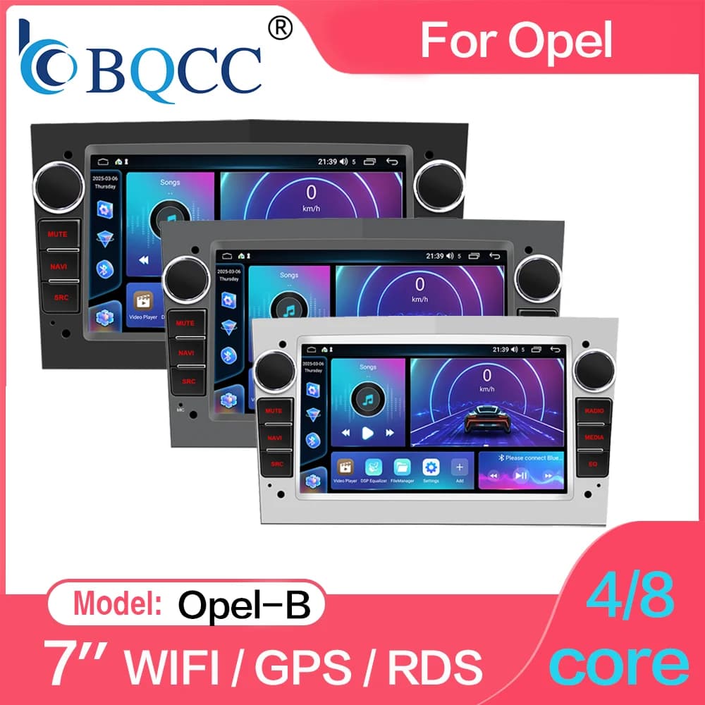 BQCC 7 ''Riproduttore Auto per Opel Astra H J Vectra Vauxhall Antara Zafira Corsa CD Vivaro Meriva Veda C-Max Carplay WiFi Autoradio