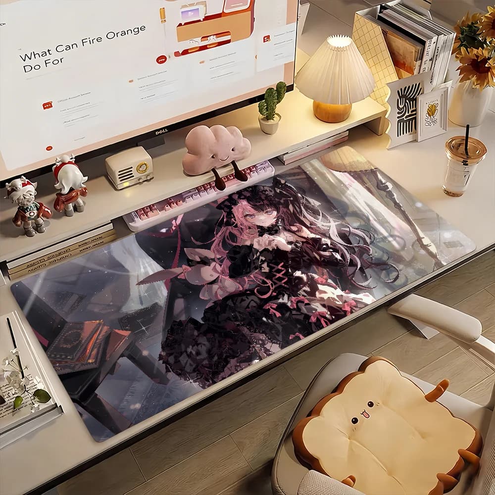 Vtuber H-Hinano T-Tachibana Tappetino per mouse in gomma antiscivolo Gamer Balance Computer Mat Decoracion Deskmat Laptop Office Large