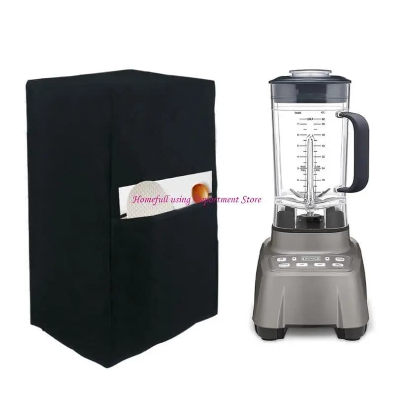 Elegant black quilted dust cover for blenders, juicer and kitchen appliances