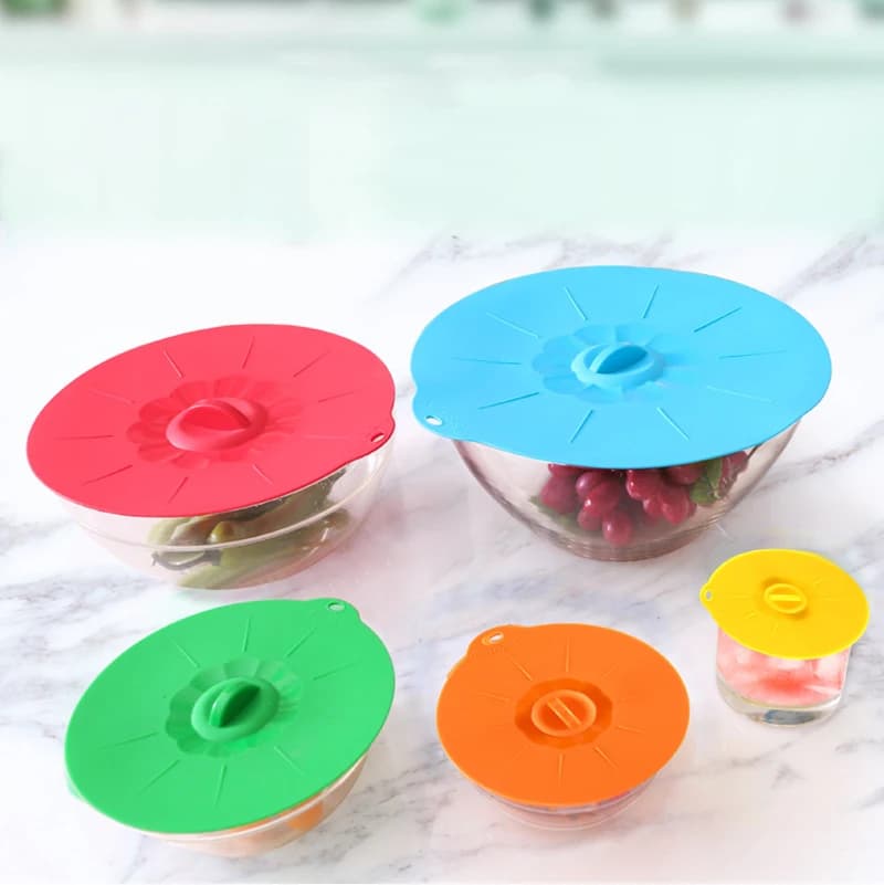 3/5PCS Silicone Microonde Ciotola Copertura Pentola di Cottura Pan Coperchio Coperchio Involucro Alimentare Strumenti di Cottura Utensile Da Cucina Coperchio Ciotola di Conservazione Fresca