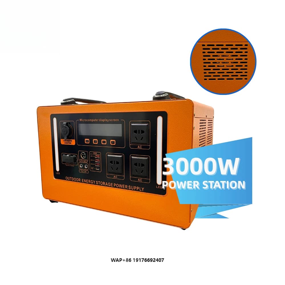 Generatore di energia solare portatile da 3000 W con torcia elettrica e avviamento di emergenza Sorgente di alimentazione di emergenza tramite pannello solare e batteria per auto