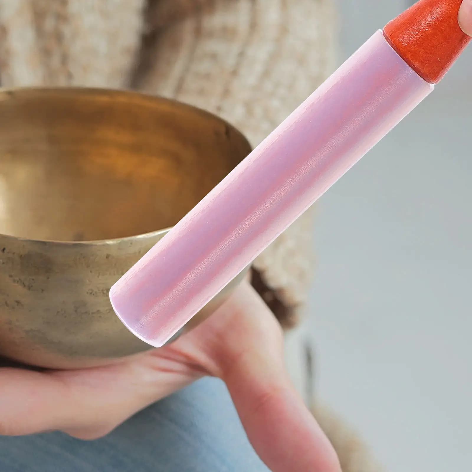 Wooden Singing Bowl Mallet Set Smooth Polished Striker for Meditation Sound Therapy Yoga Accessory