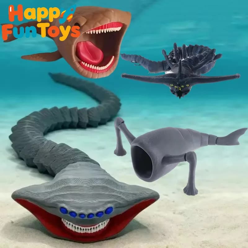 L'oceano Piranha dell'aldo intenso ha mangiato il modello di bambola d'azione stampata in 3D del grande leviatano Un nuovo regalo di Natale da collezione