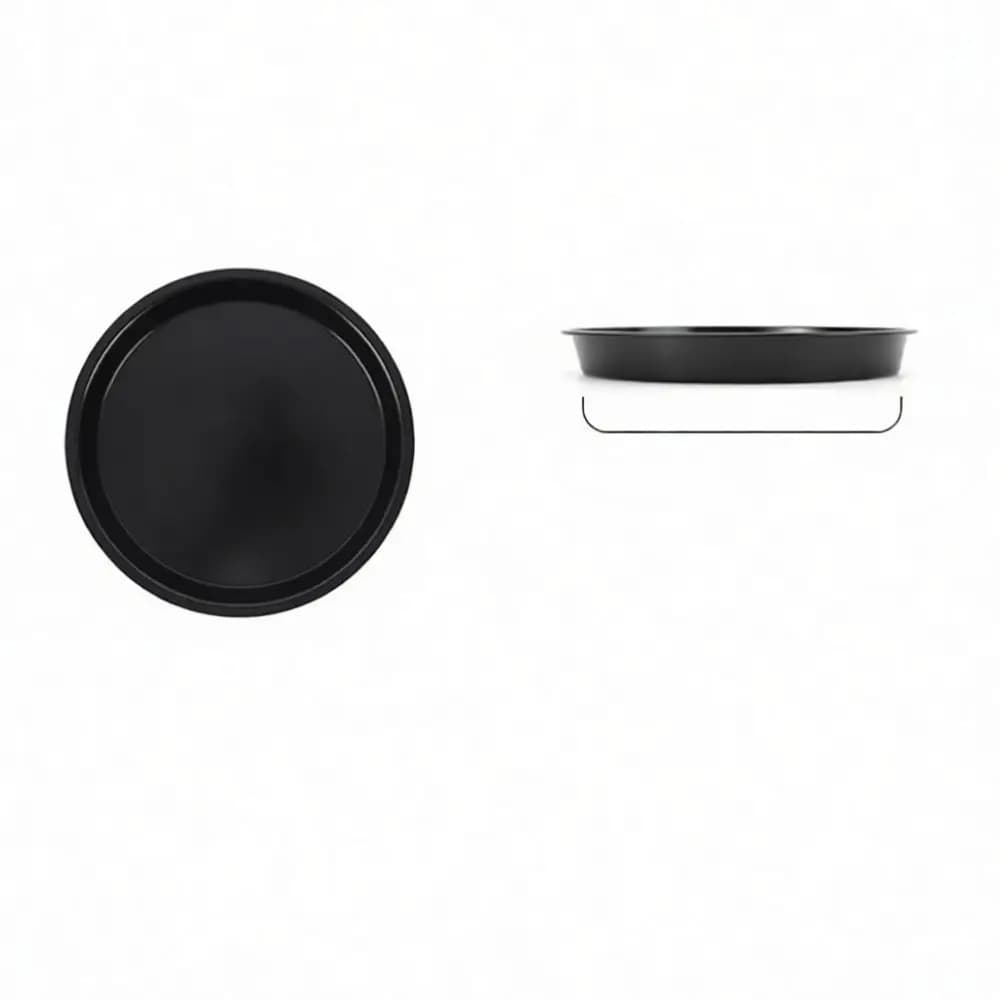 Carbon Steel Non Stick Round Pizza Pan Cake Mold Baking Tray Kitchen Bakeware Tools For Home Oven Supplies 6 7 8 9 10 Inch Black