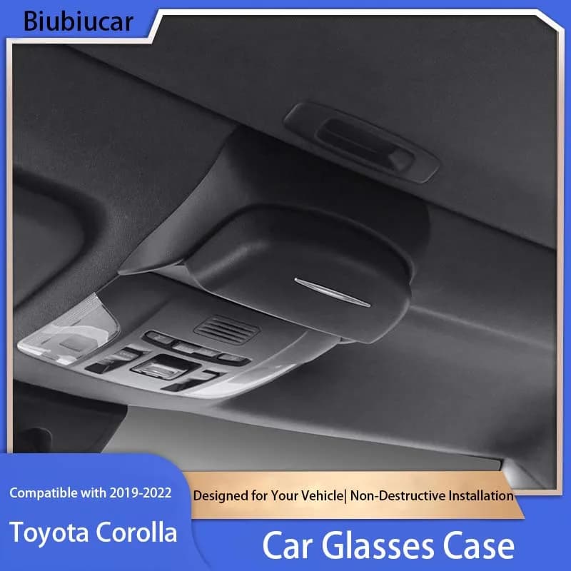 Custodia per occhiali da sole per auto, portaoggetti panoramico per occhiali da tetto apribile, custodia in ABS per accessori Toyota Corolla, Sharp, Landa