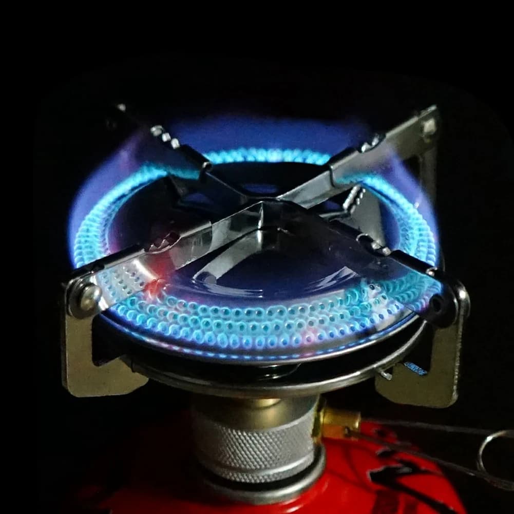 ELEG-Fornello a gas da campeggio all'aperto Bruciatore per stufa portatile per escursionismo Zaino in spalla Fornelli da cucina per picnic Forno, Stufa pieghevole