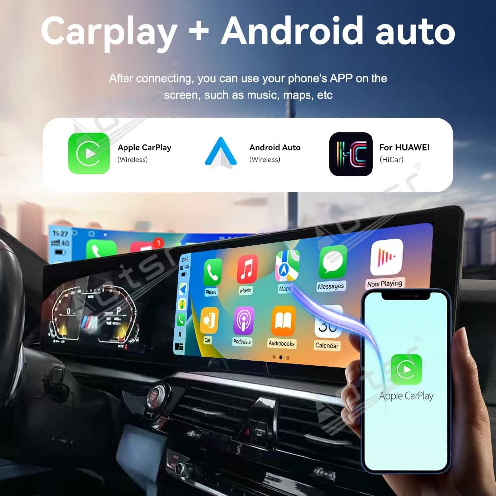 Double 12.3 ''Android 13 Carplay For BMW Series 5 2009-2017 Modified At 2024 GPS Navigation Autoradio HD Touch Screen Multimedia
