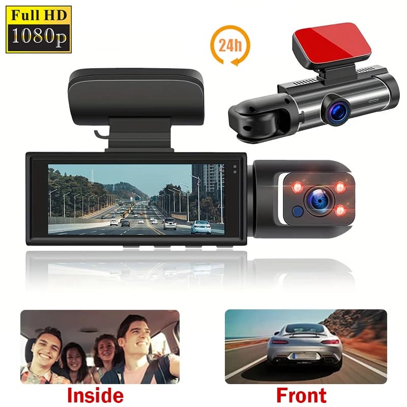 Dual lens Car DVR Dash Camera per auto Black Box 1080P videoregistratore cabina Dash Cam per Taxi