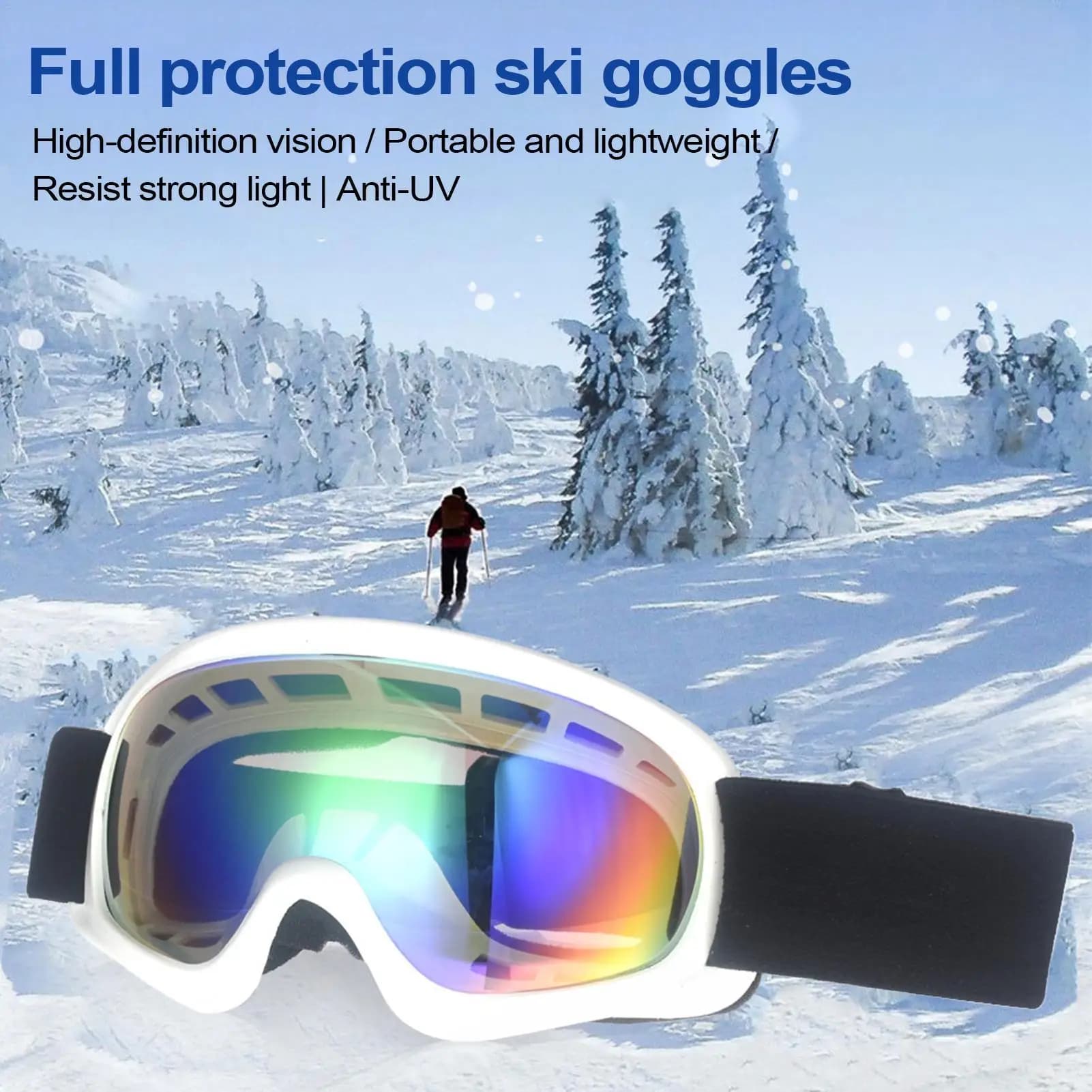 Occhiali da snowboard antiappannamento, occhiali da sci con protezione UV, occhiali da neve comodi e caldi per bambini e ragazzi